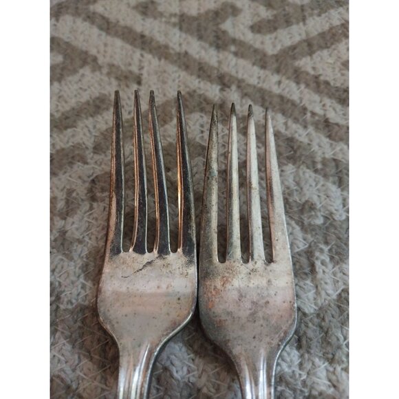 VTG International Silver Co Set of 3 Dinner Forks Unpolished 7.1/4" - Picture 3 of 6